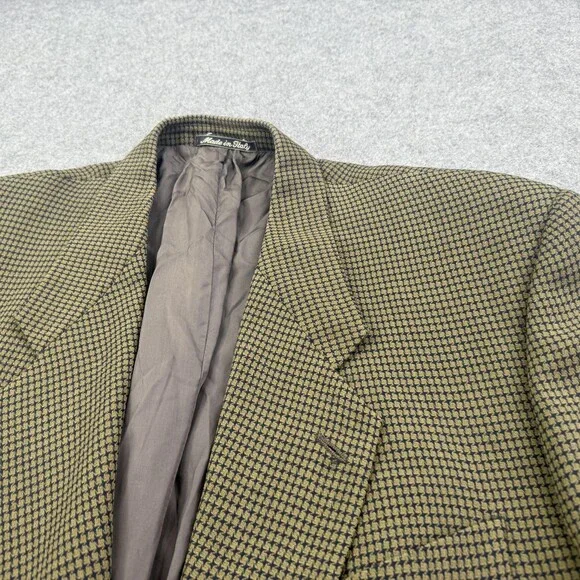 Vintage Giorgio Armani Mani Blazer Mens 46 Green Wool Tweed Sport Coat Italy